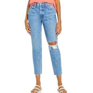 Grlfrnd Jeans Women’s 27 x 25 Karolina High Rise Blue Denim Straight Crop